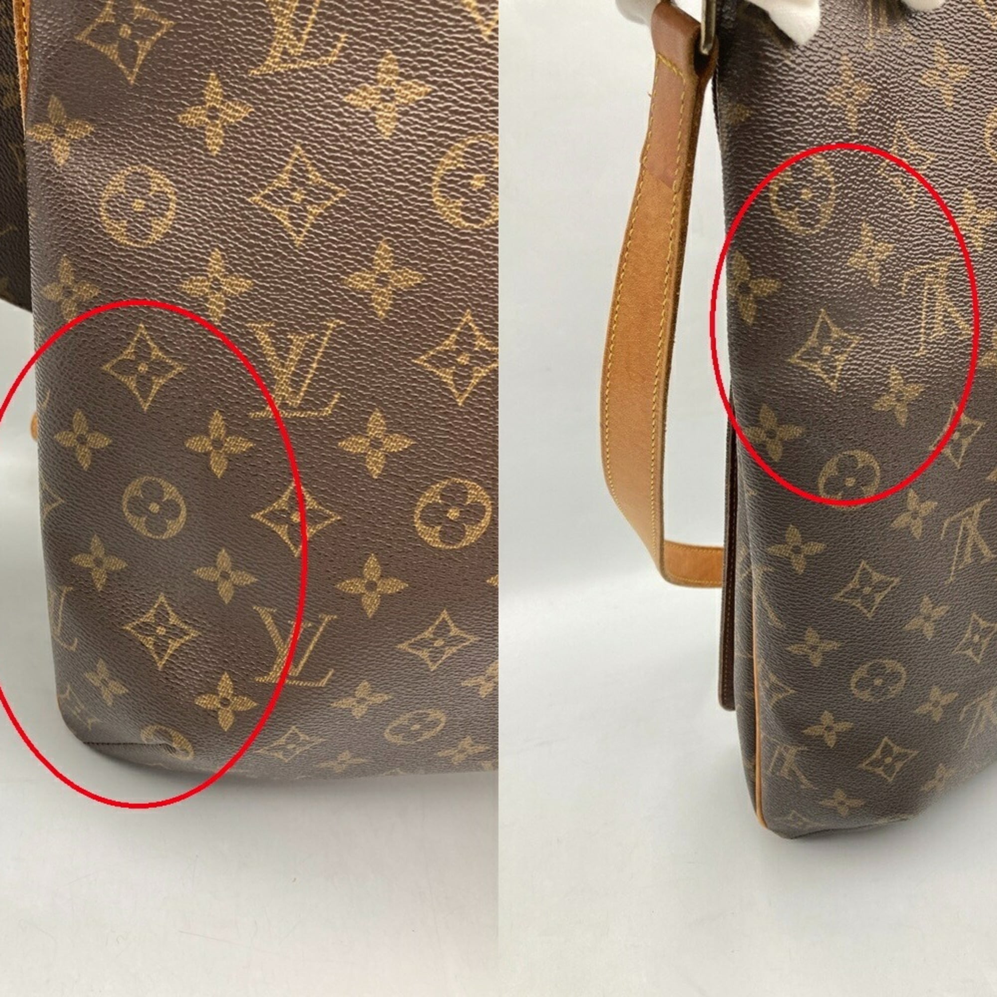 Louis Vuitton Brown Pvc Leather Shoulder Bag