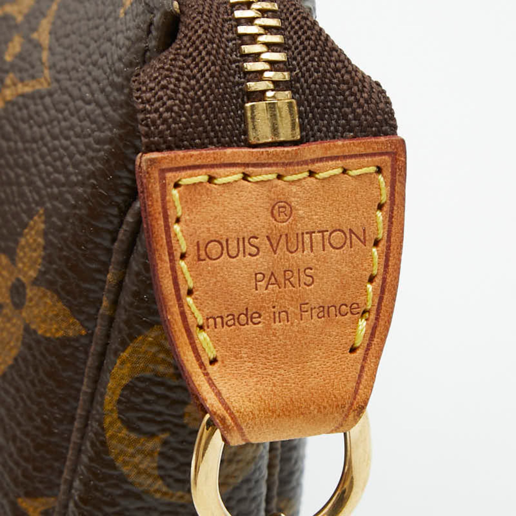 Louis Vuitton Monogram Brown Pvc Leather Handbag Pouch