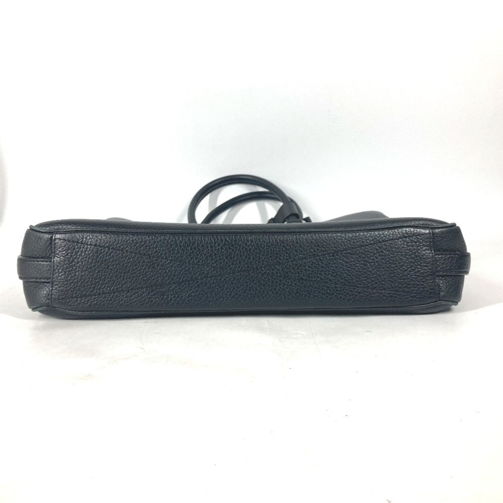 Louis Vuitton Black Leather Briefcase Handbag Tote Bag