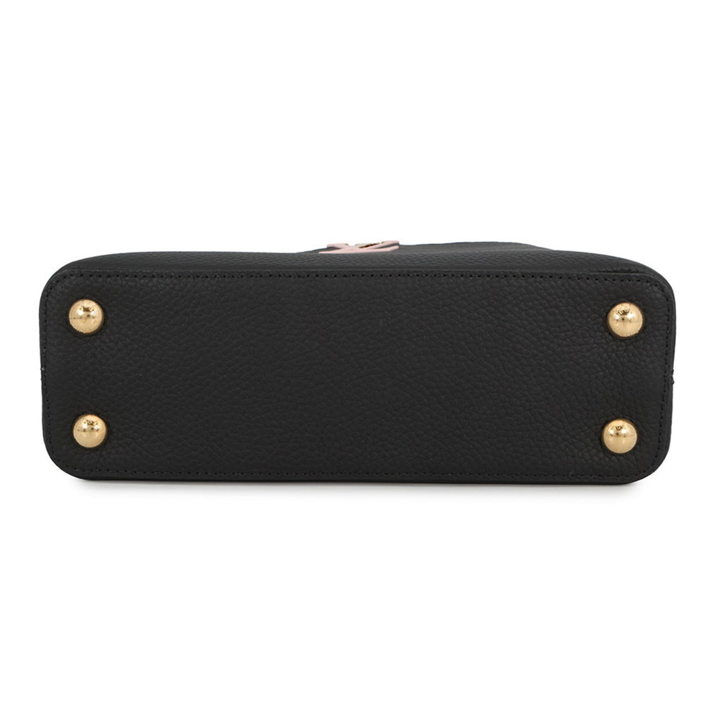 Louis Vuitton Black Noir Exotic Leather Handbag Shoulder Bag