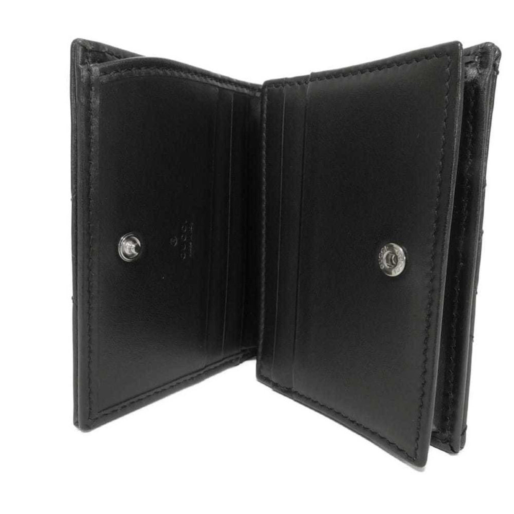 Gucci Black Quilting Leather Wallet (Bi-Fold) (Pre-Owned)