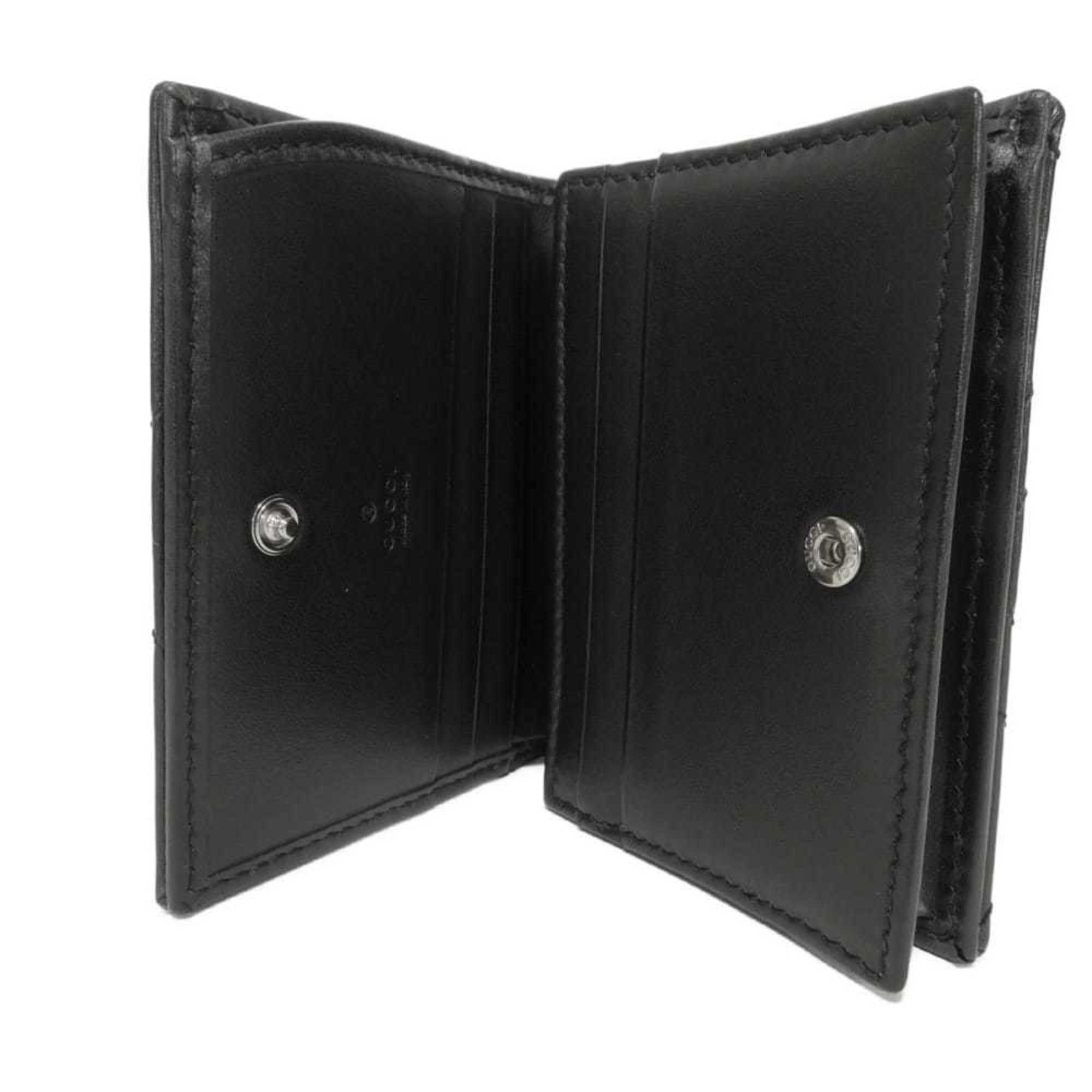 Gucci Black Quilting Leather Wallet (Bi-Fold) (Pre-Owned)