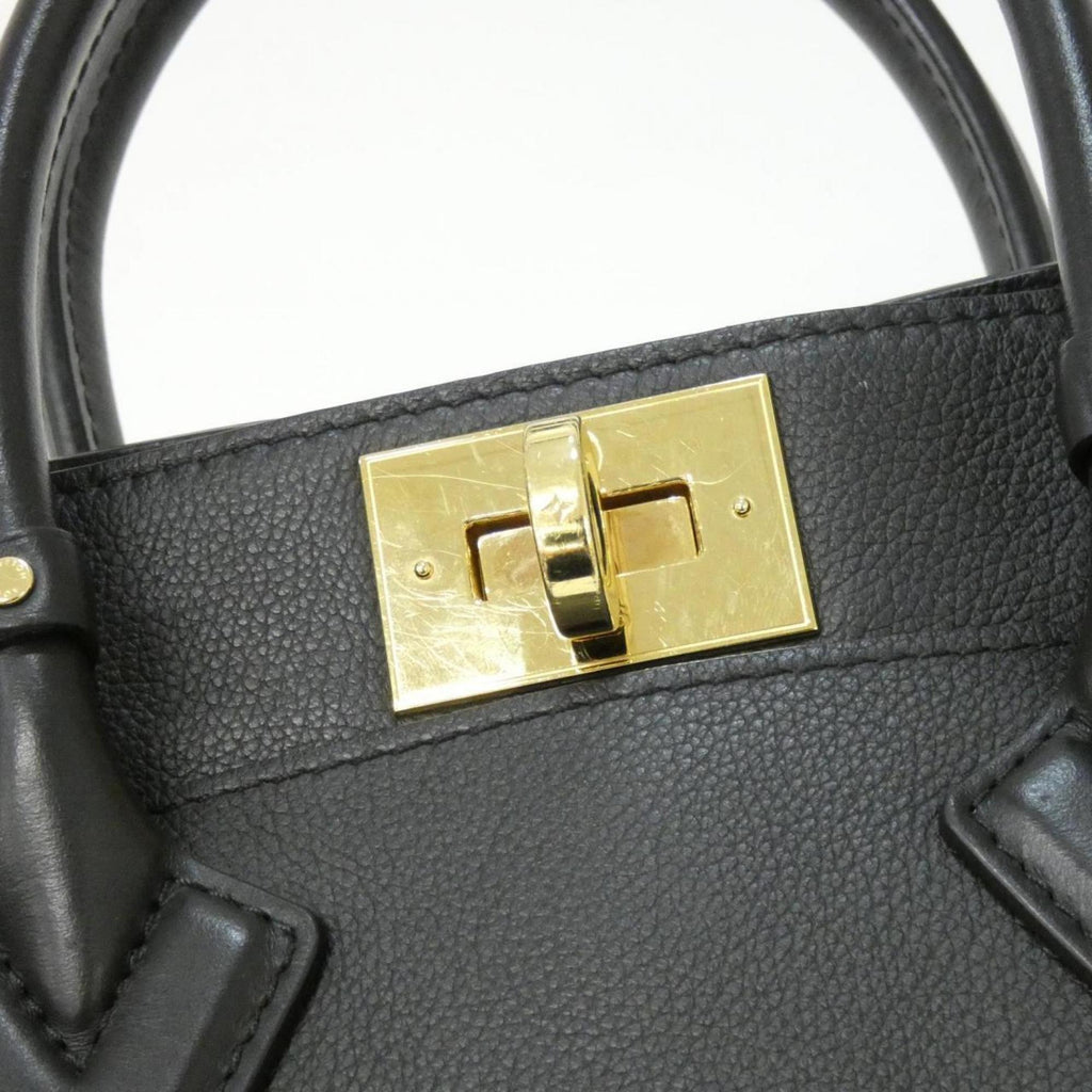 Louis Vuitton Black Coated Canvas Leather Handbag