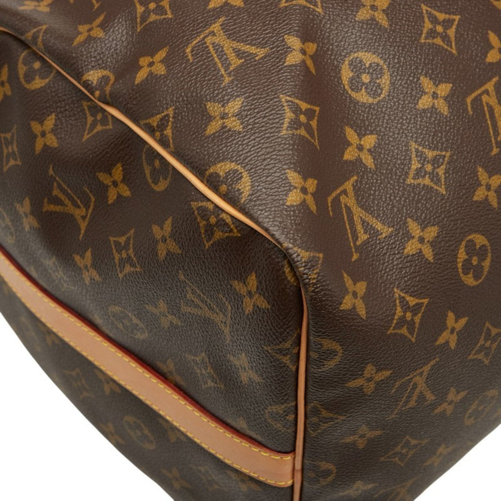 Louis Vuitton Brown Pvc Leather Boston Bag Shoulder Bag