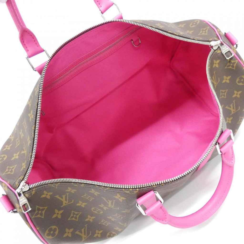 Louis Vuitton Brown Fuchsia Coated Canvas Boston Bag
