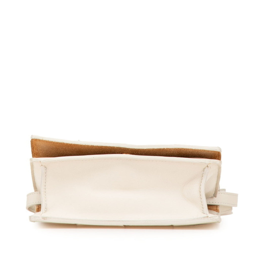 Bottega Veneta Off-White Leather Shoulder Bag