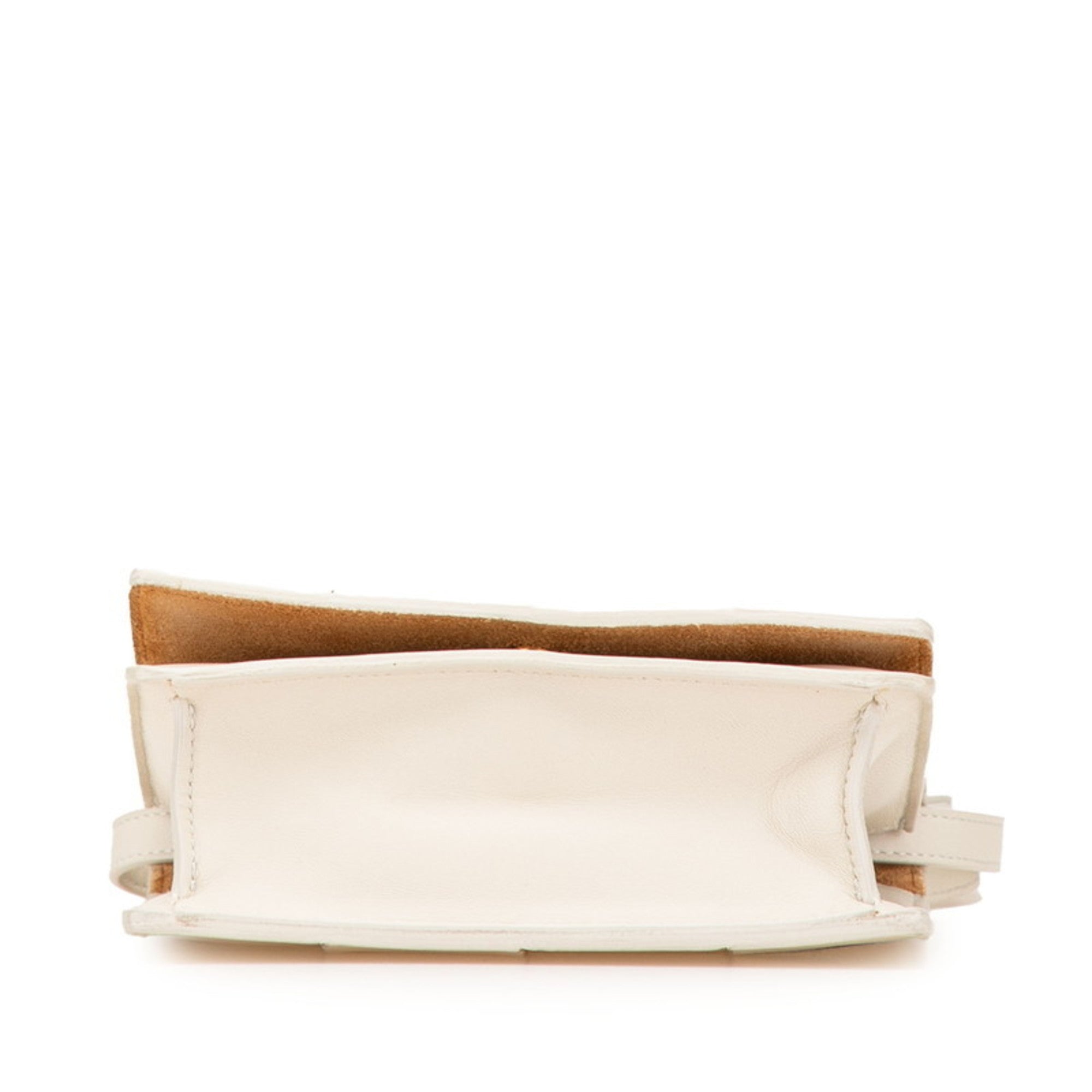 Bottega Veneta Off-White Leather Shoulder Bag