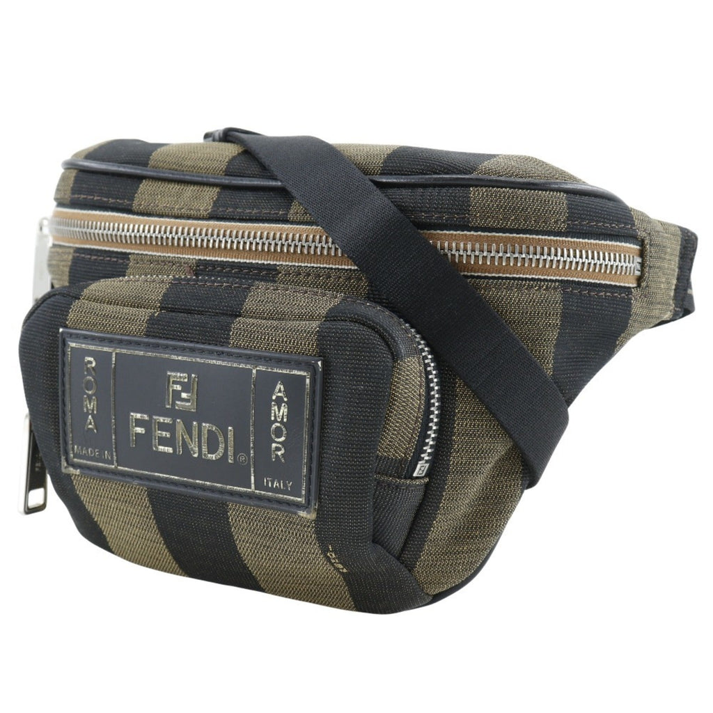 Fendi Brown Nylon Canvas Fanny Pack