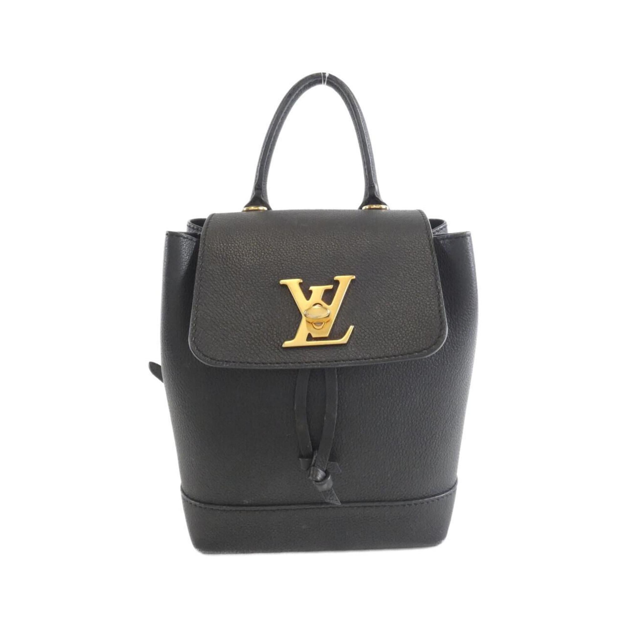 Louis Vuitton Black Leather Backpack