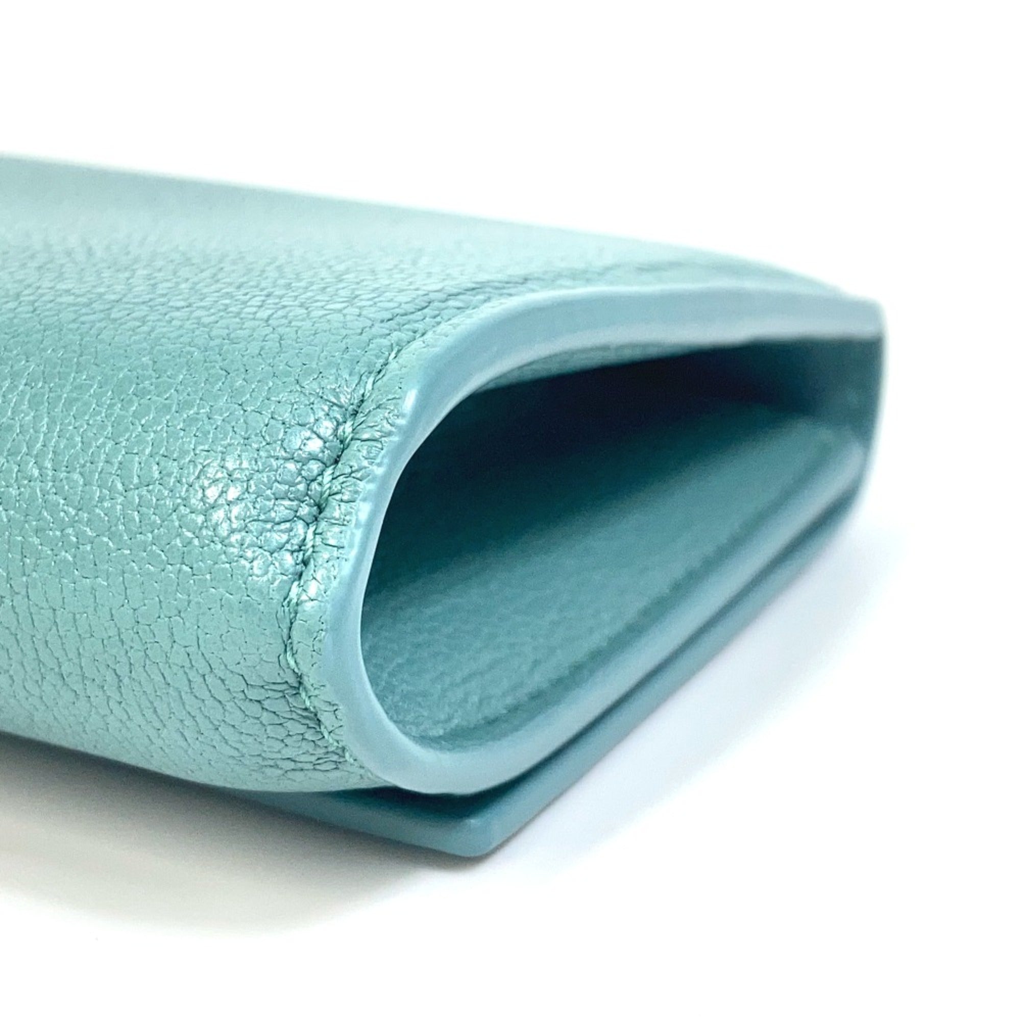 Bottega Veneta Blue Leather Long Wallet (Bi-Fold)