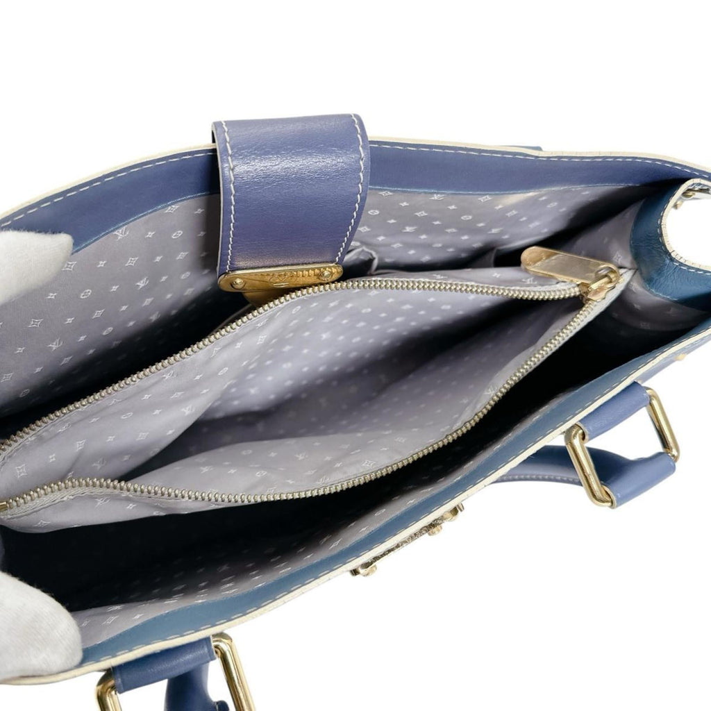 Louis Vuitton Blue Leather Handbag