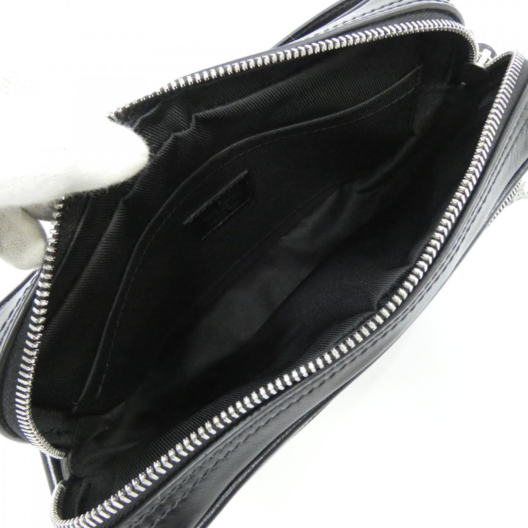 Louis Vuitton Black Leather Shoulder Bag