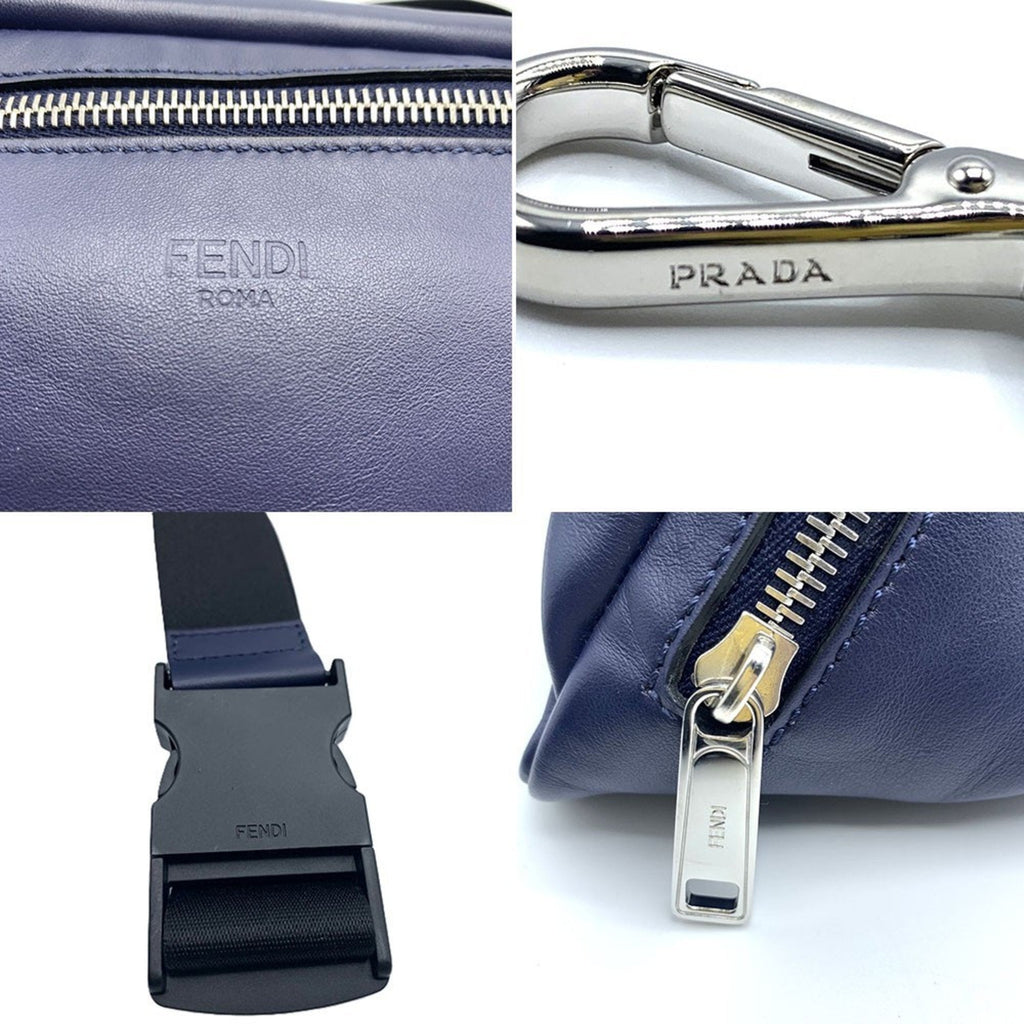 Fendi Navy Leather Fanny Pack