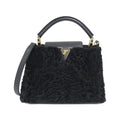 Louis Vuitton Black Fur Leather Handbag