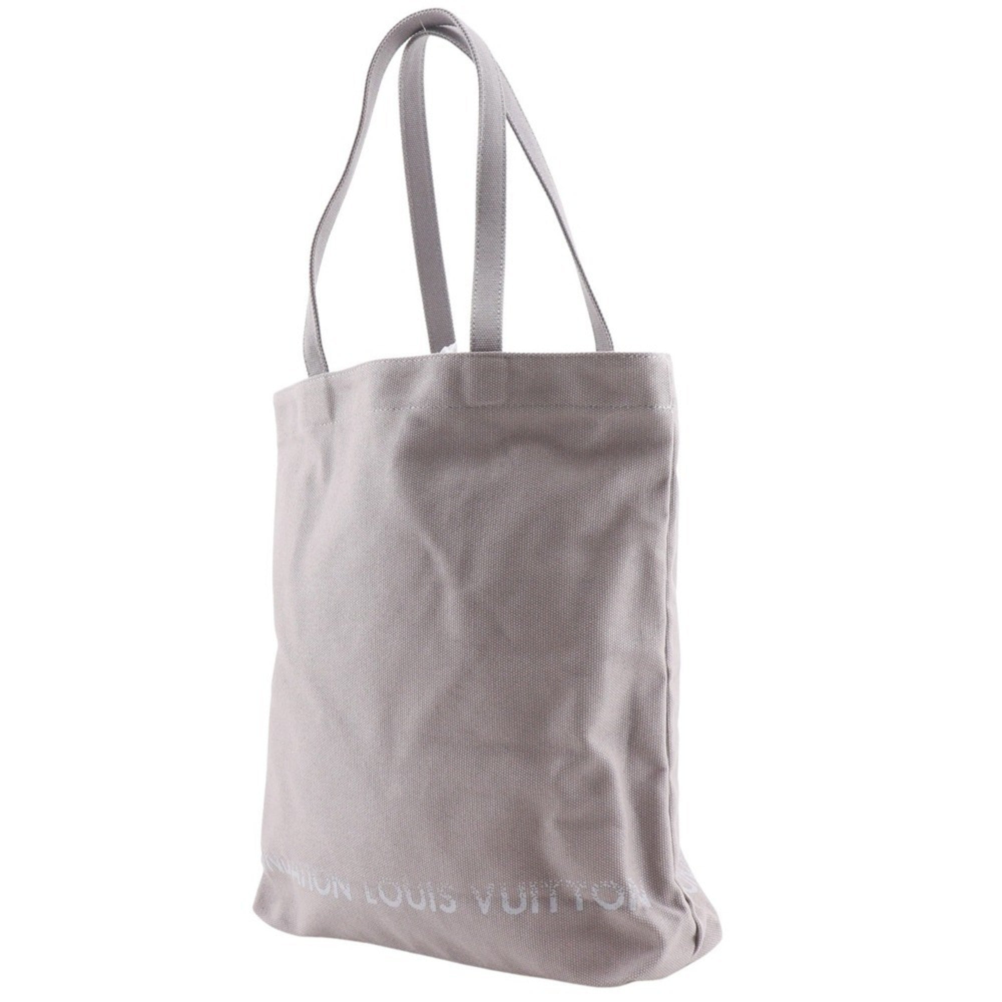 Louis Vuitton Gray Canvas Tote Bag
