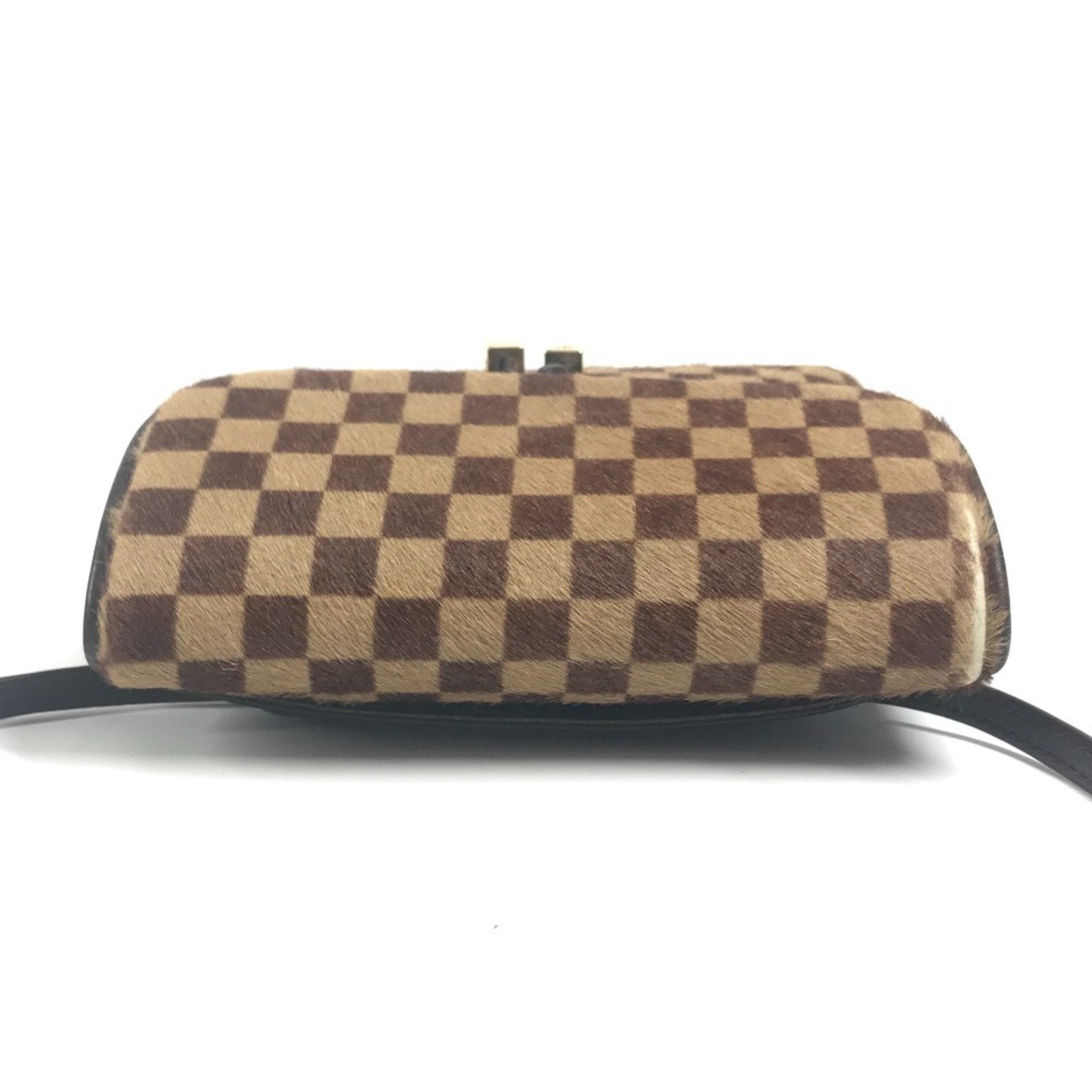 Louis Vuitton Brown Ebene Leather Pochette Shoulder Bag