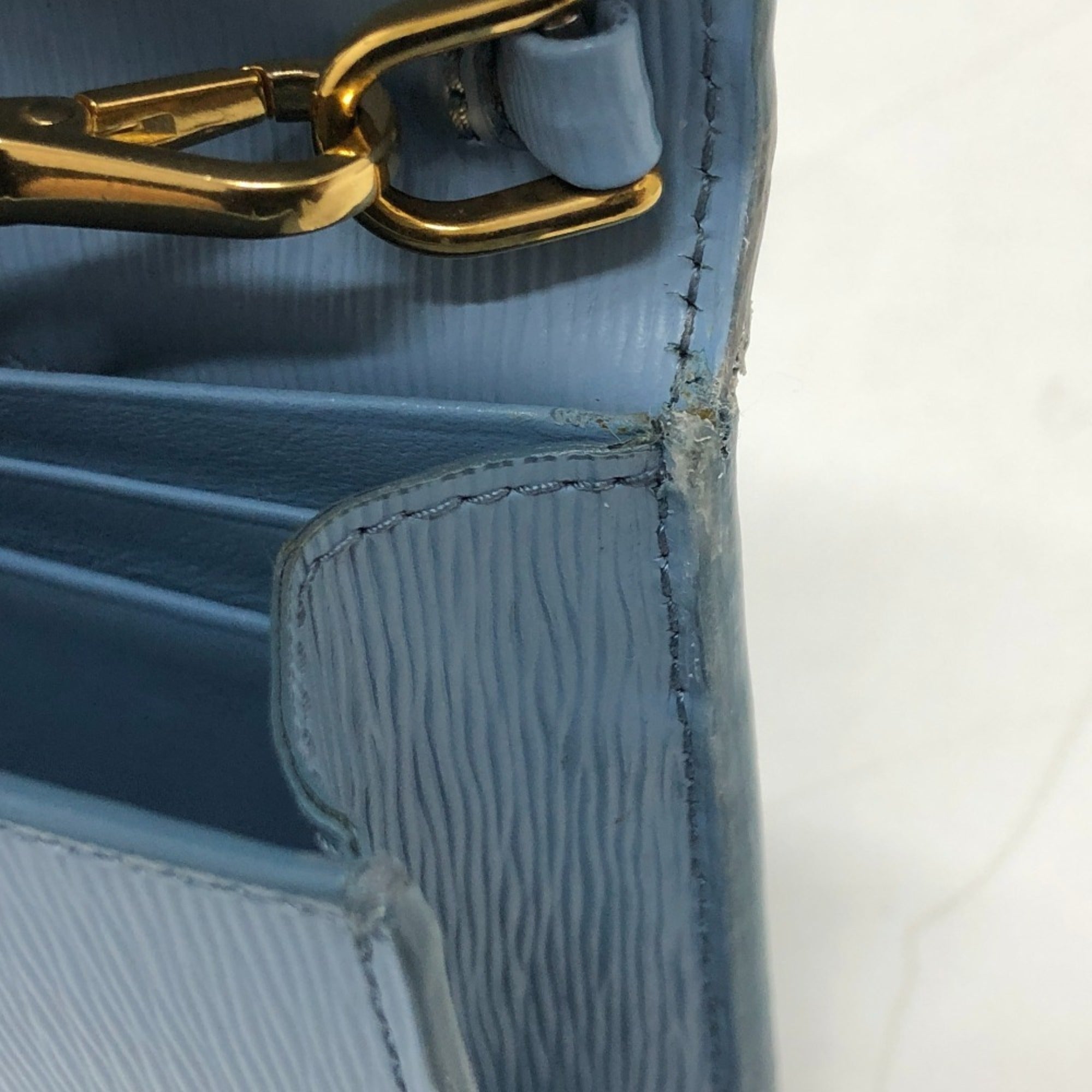 Prada Blue Leather Shoulder Bag