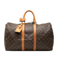 Louis Vuitton Brown Pvc Leather Boston Bag Handbag