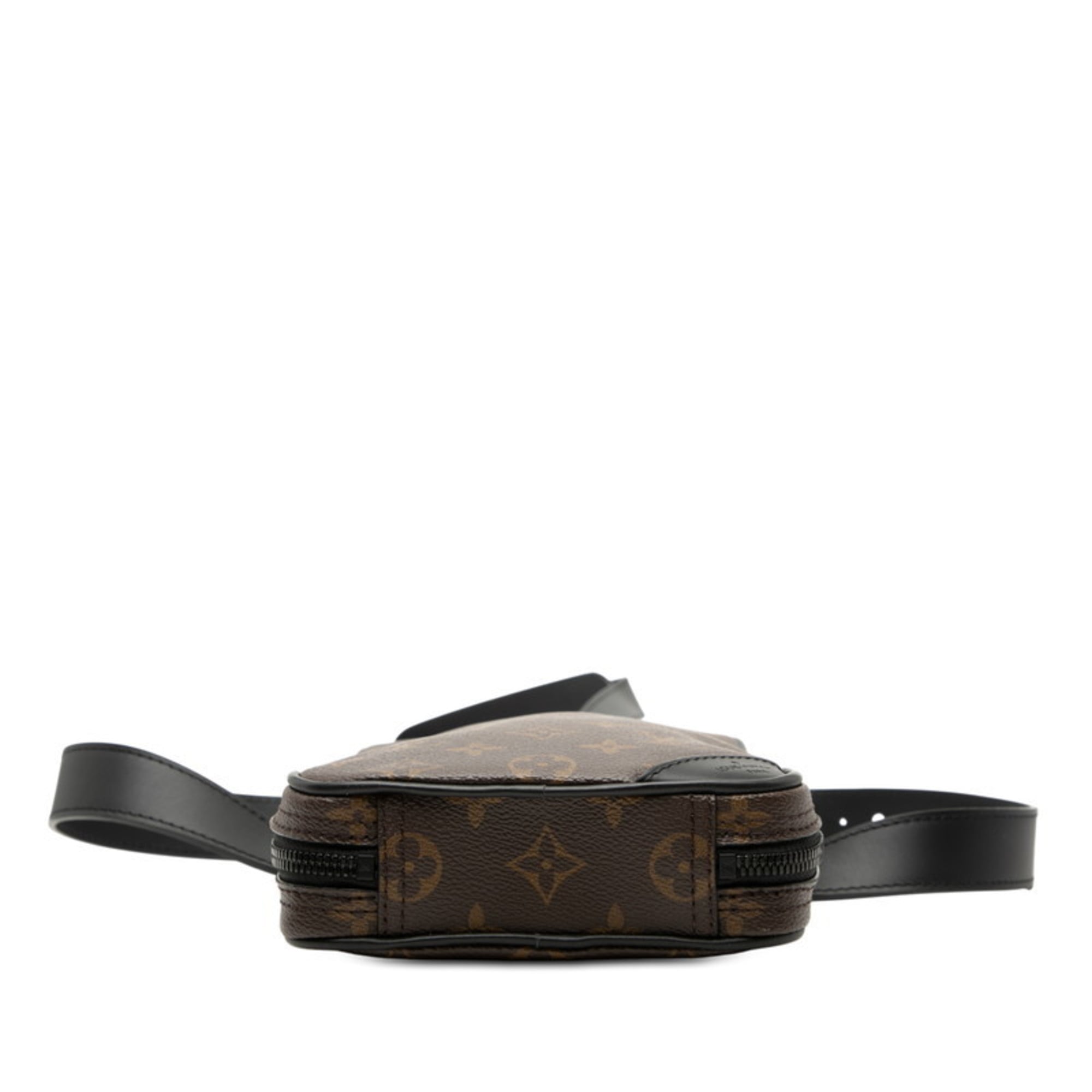 Louis Vuitton Black Brown Monogram Monogram Pvc Leather Sling Bag