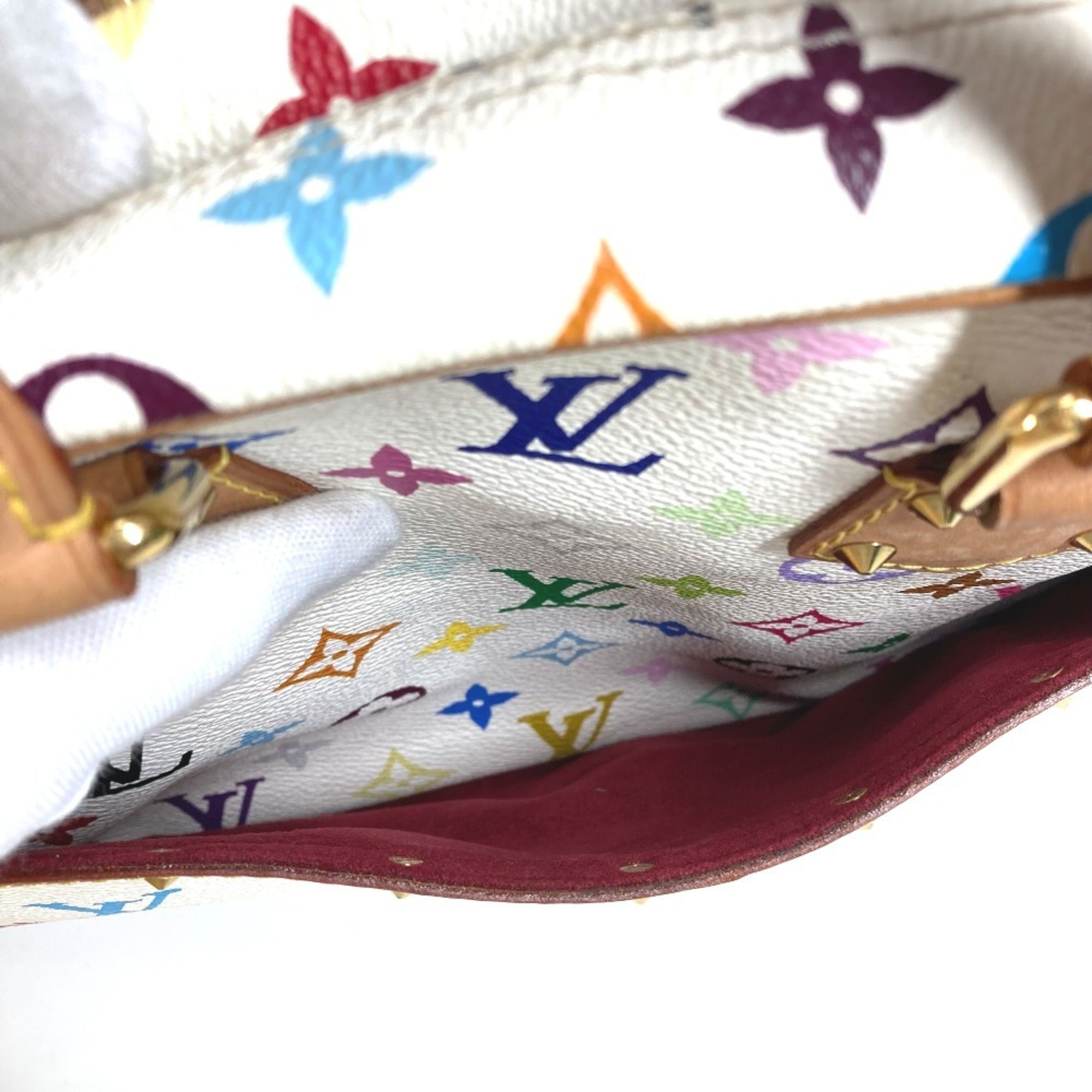 Louis Vuitton Multi-Color White Monogram Multicolore Canvas Boston Bag Handbag