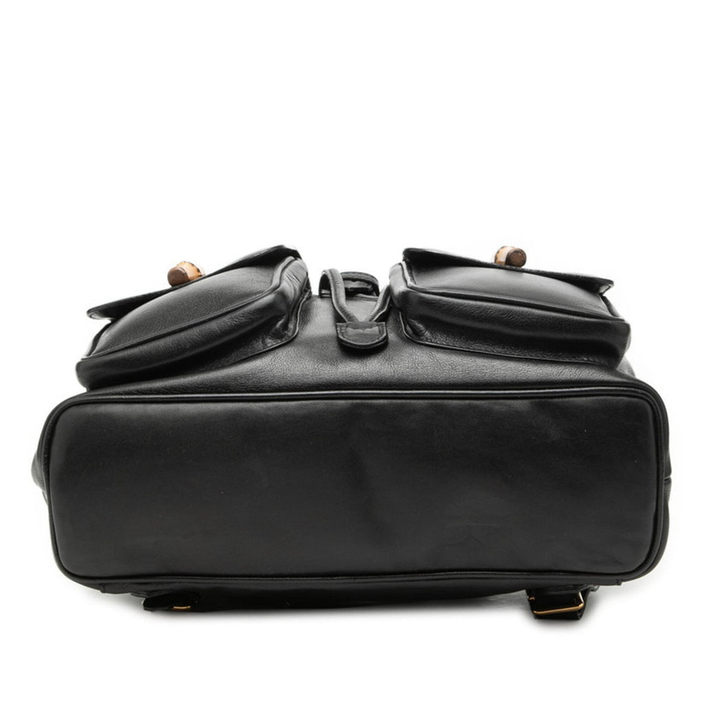 Gucci Black Leather Backpack (Pre-Owned)