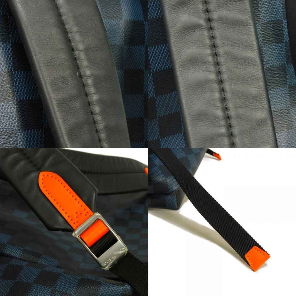 Louis Vuitton Damier Cobalt Navy Orange Damier Canvas Backpack