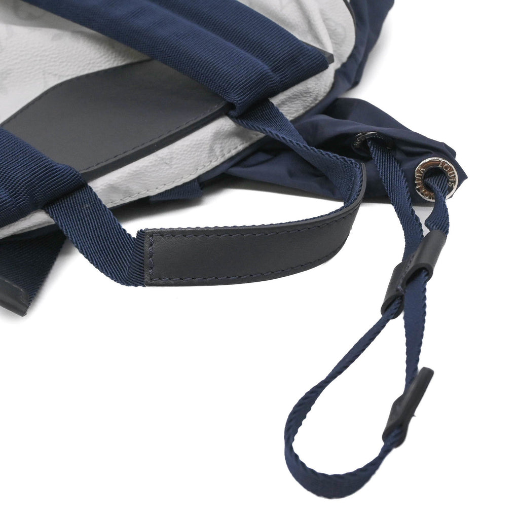 Louis Vuitton Navy White Canvas Backpack