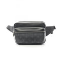 Louis Vuitton Black Coated Canvas Leather Fanny Pack
