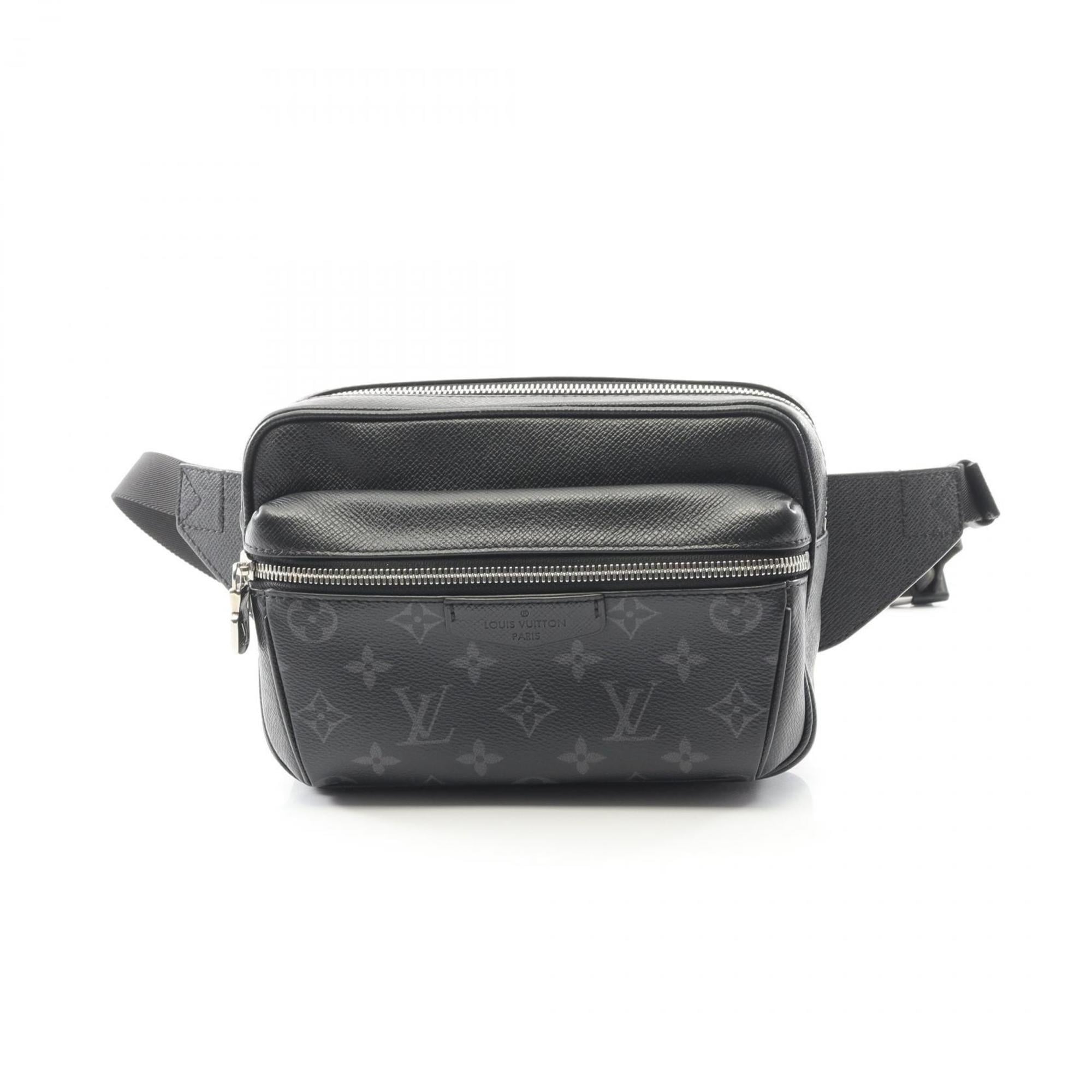 Louis Vuitton Black Coated Canvas Leather Fanny Pack