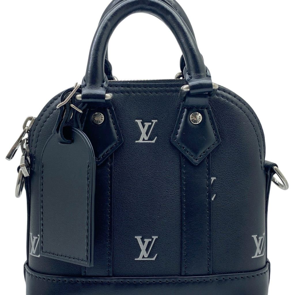 Louis Vuitton Black Leather Handbag Shoulder Bag