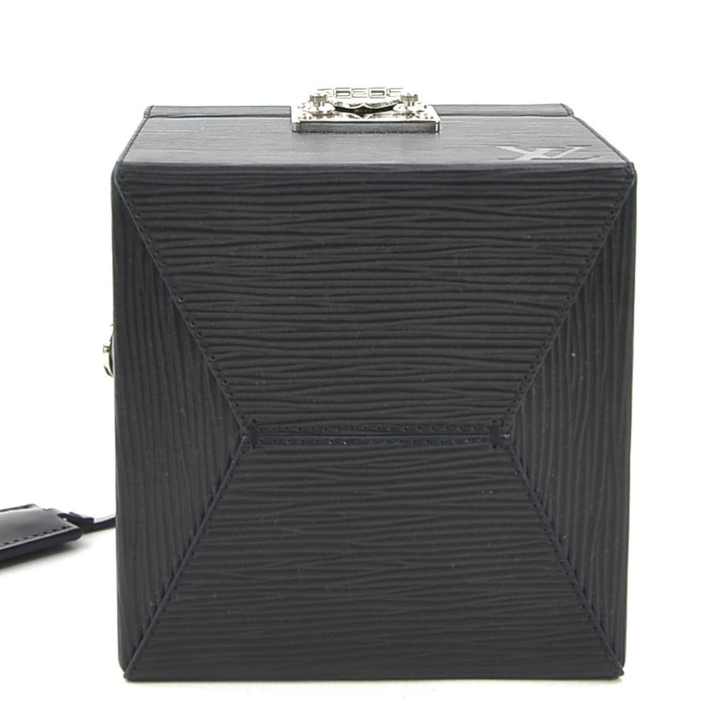 Louis Vuitton Noir Epi Leather Shoulder Bag Vanity Bag