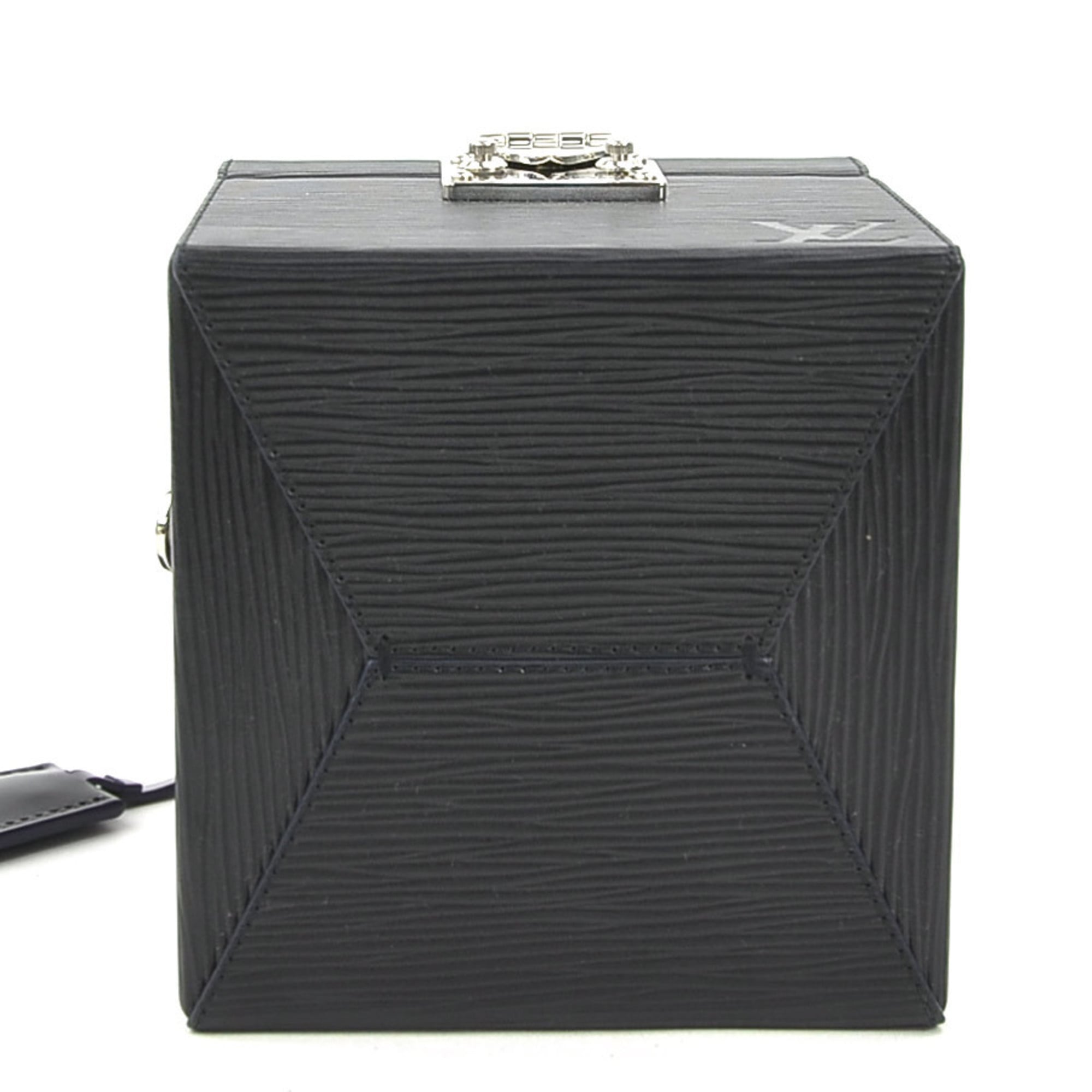 Louis Vuitton Noir Epi Leather Shoulder Bag Vanity Bag