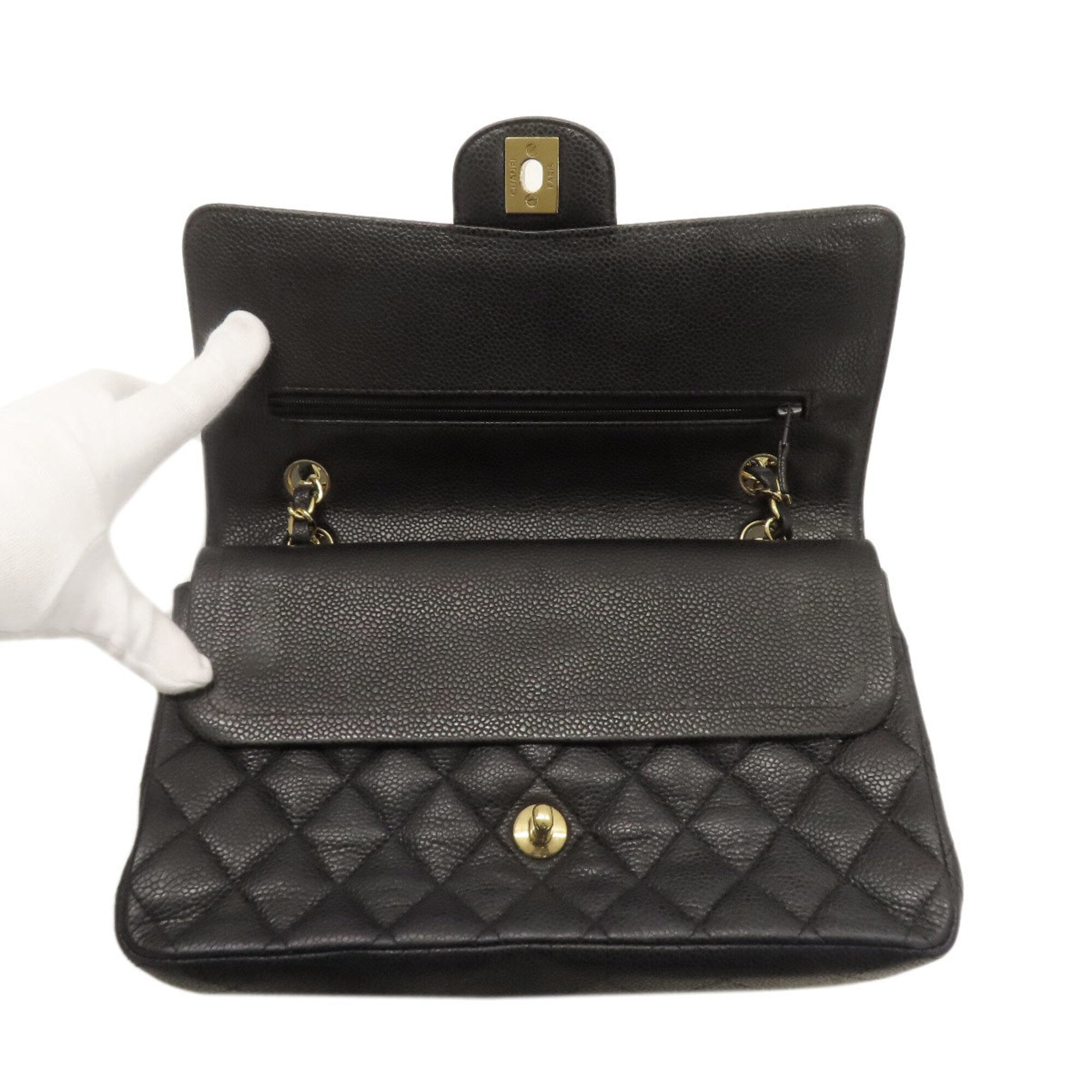 Chanel Black Leather Shoulder Bag