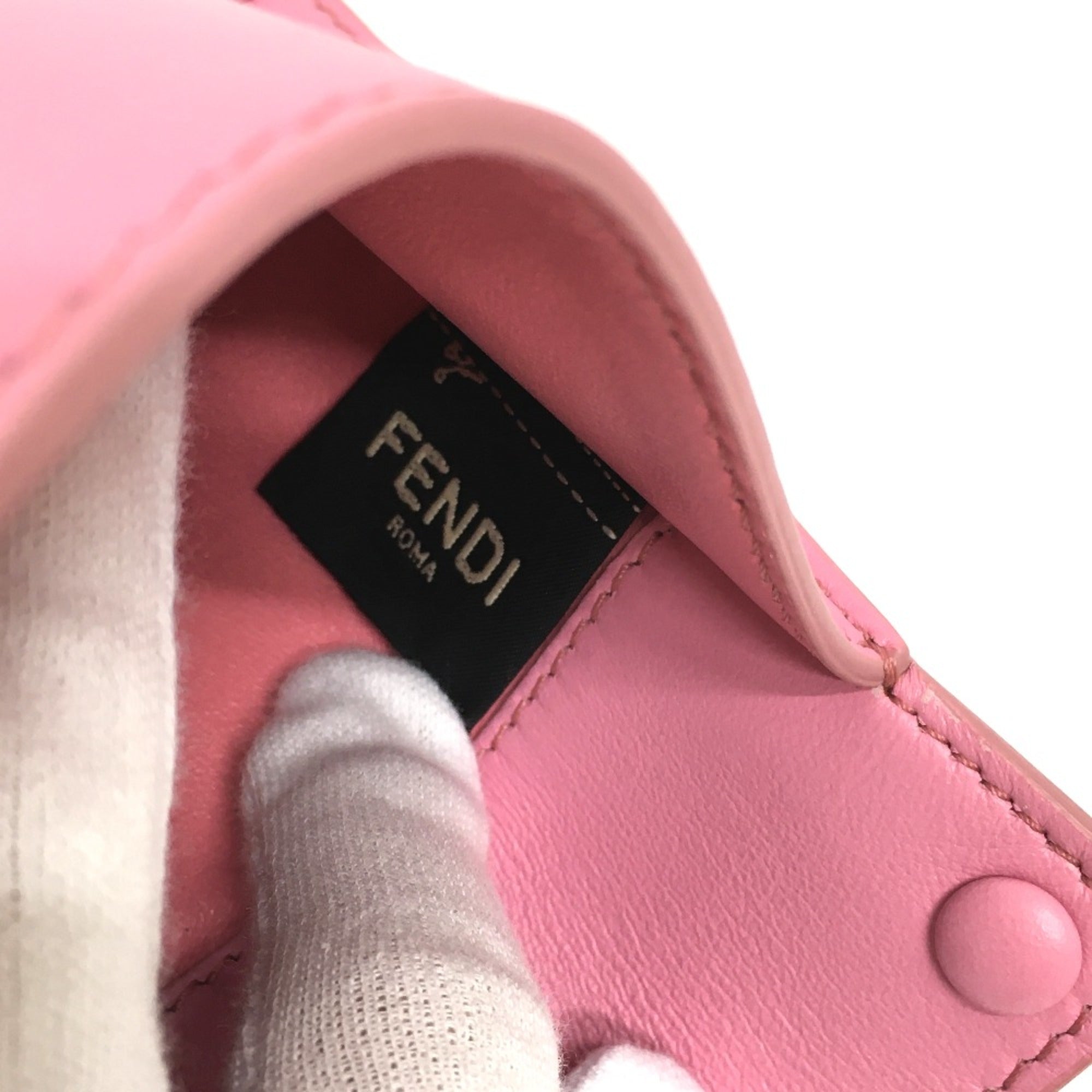 Fendi Pink Leather Pouch