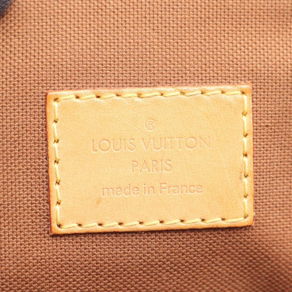 Louis Vuitton Brown Pvc Coated Canvas Leather Handbag