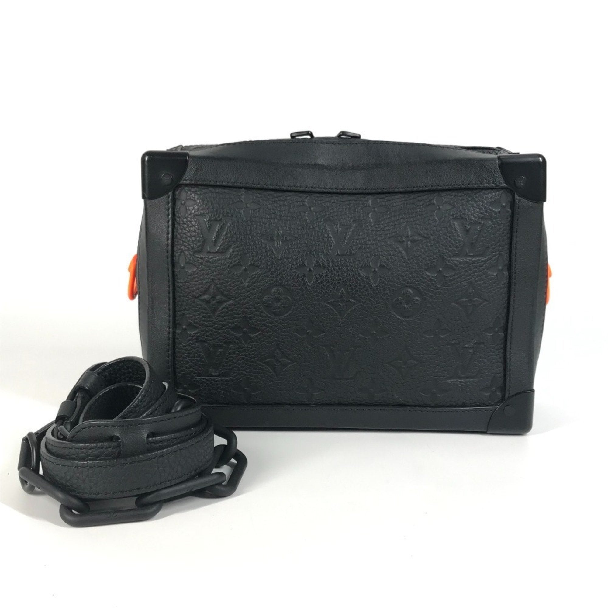 Louis Vuitton Black Noir Leather Clutch Bag Shoulder Bag