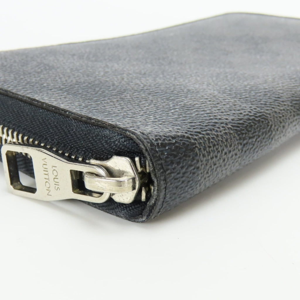 Louis Vuitton Black Gray Damier Graphite Leather Long Wallet