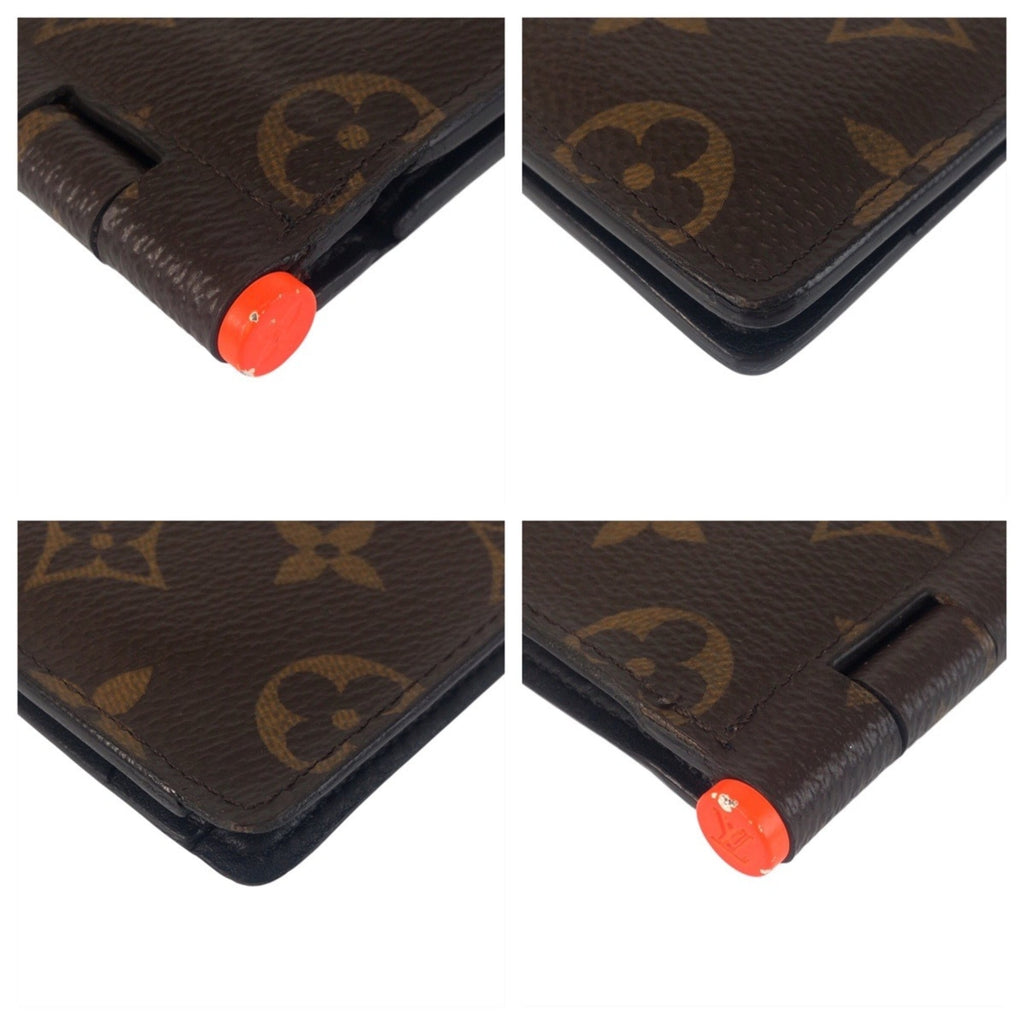 Louis Vuitton Brown Monogram Orange Pvc Leather Bill Wallet