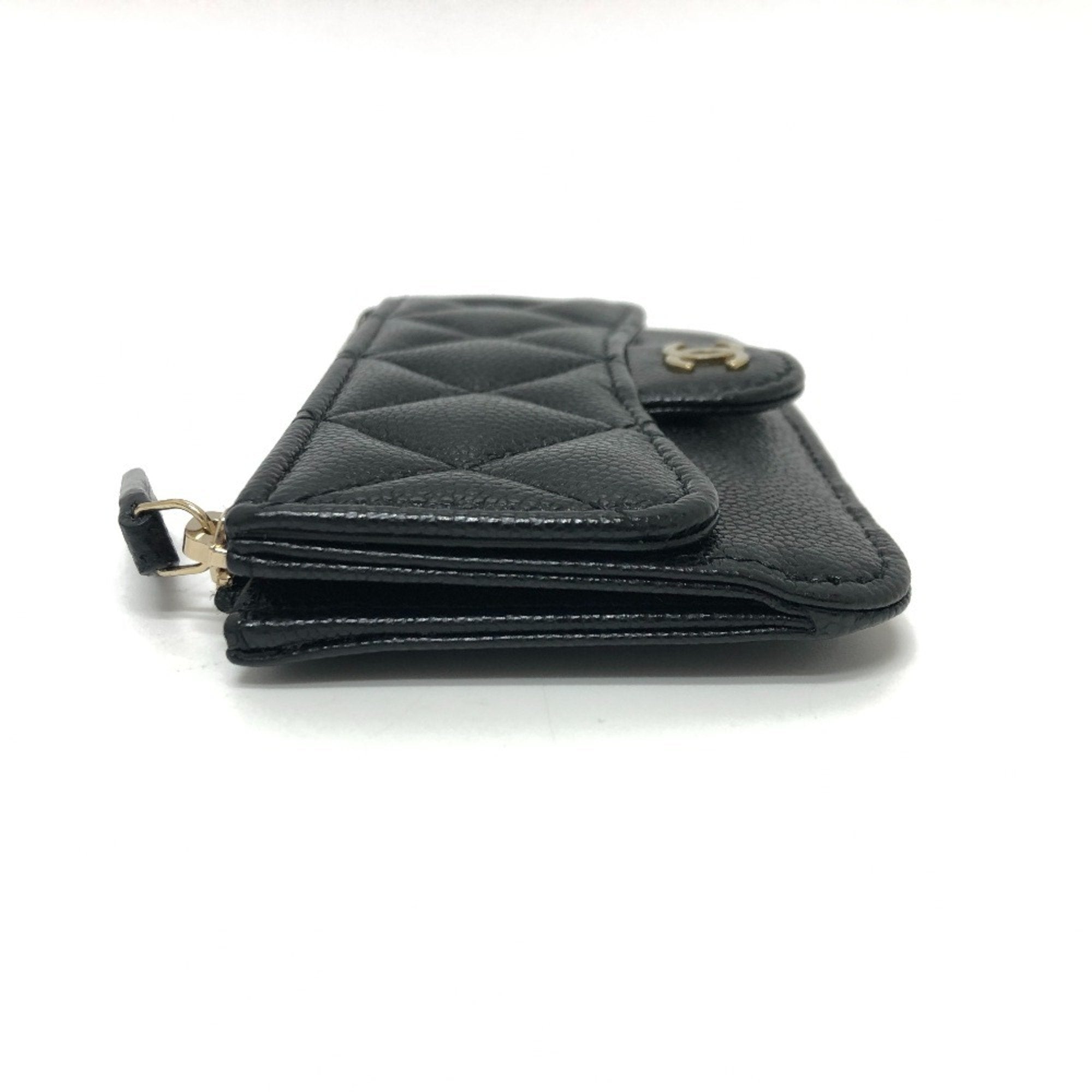 Chanel Black Grained Calfskin Coin Purse/Coin Case