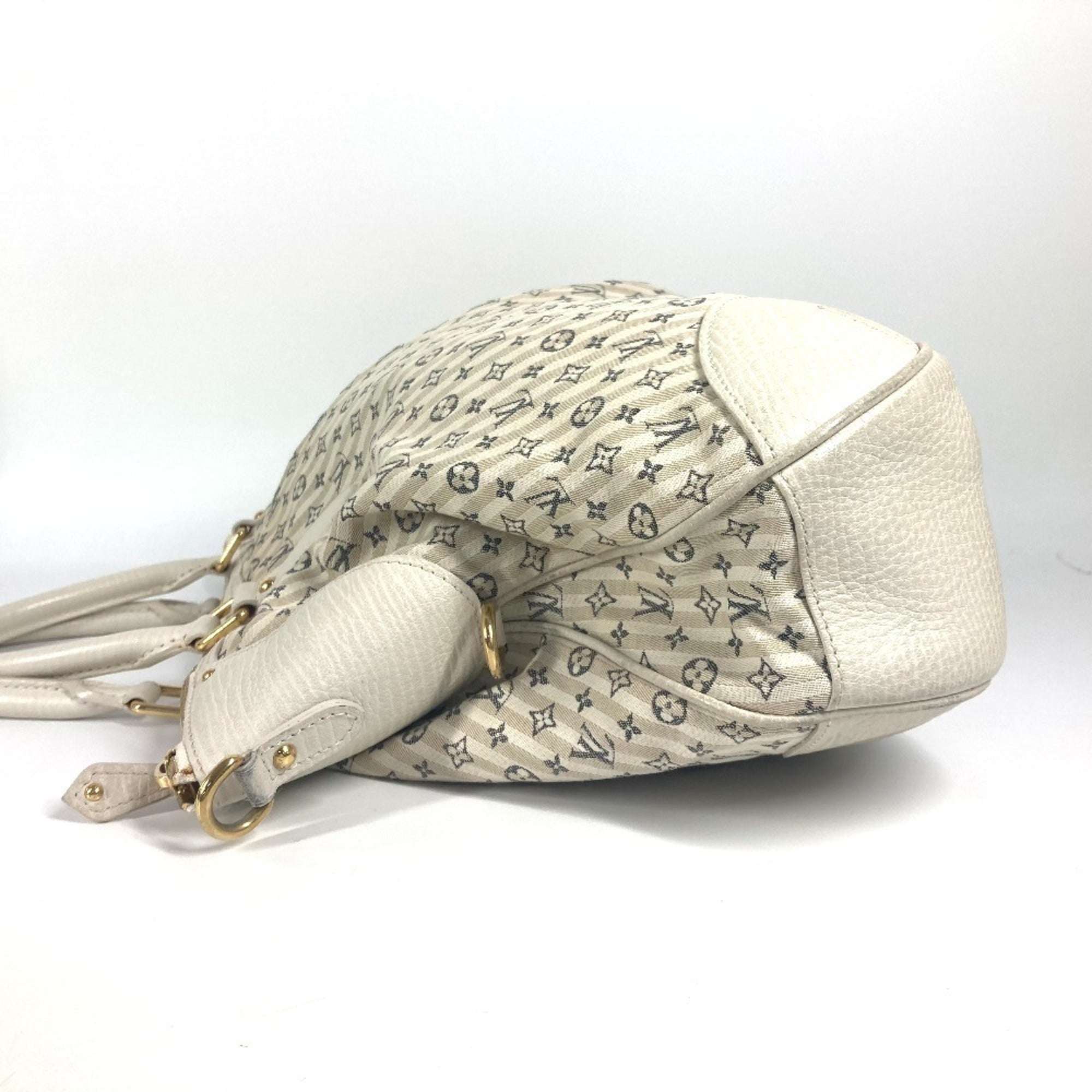 Louis Vuitton Blue White Monogram Mini Handbag Shoulder Bag Tote Bag