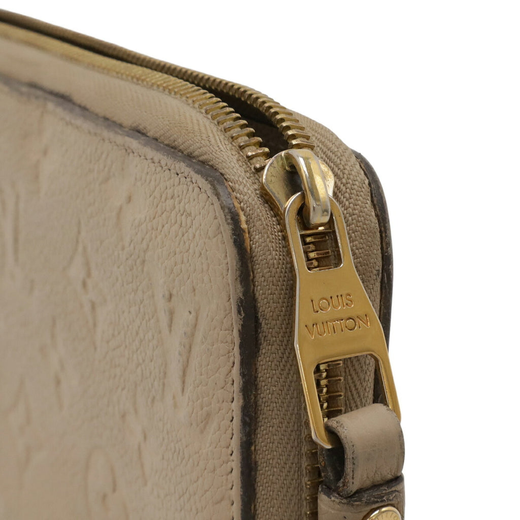 Louis Vuitton Beige Monogram Empreinte Leather Long Wallet
