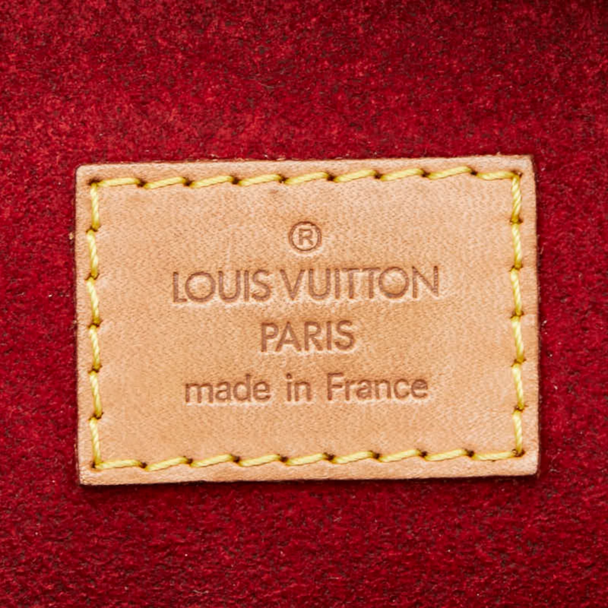 Louis Vuitton Brown Pvc Leather Handbag