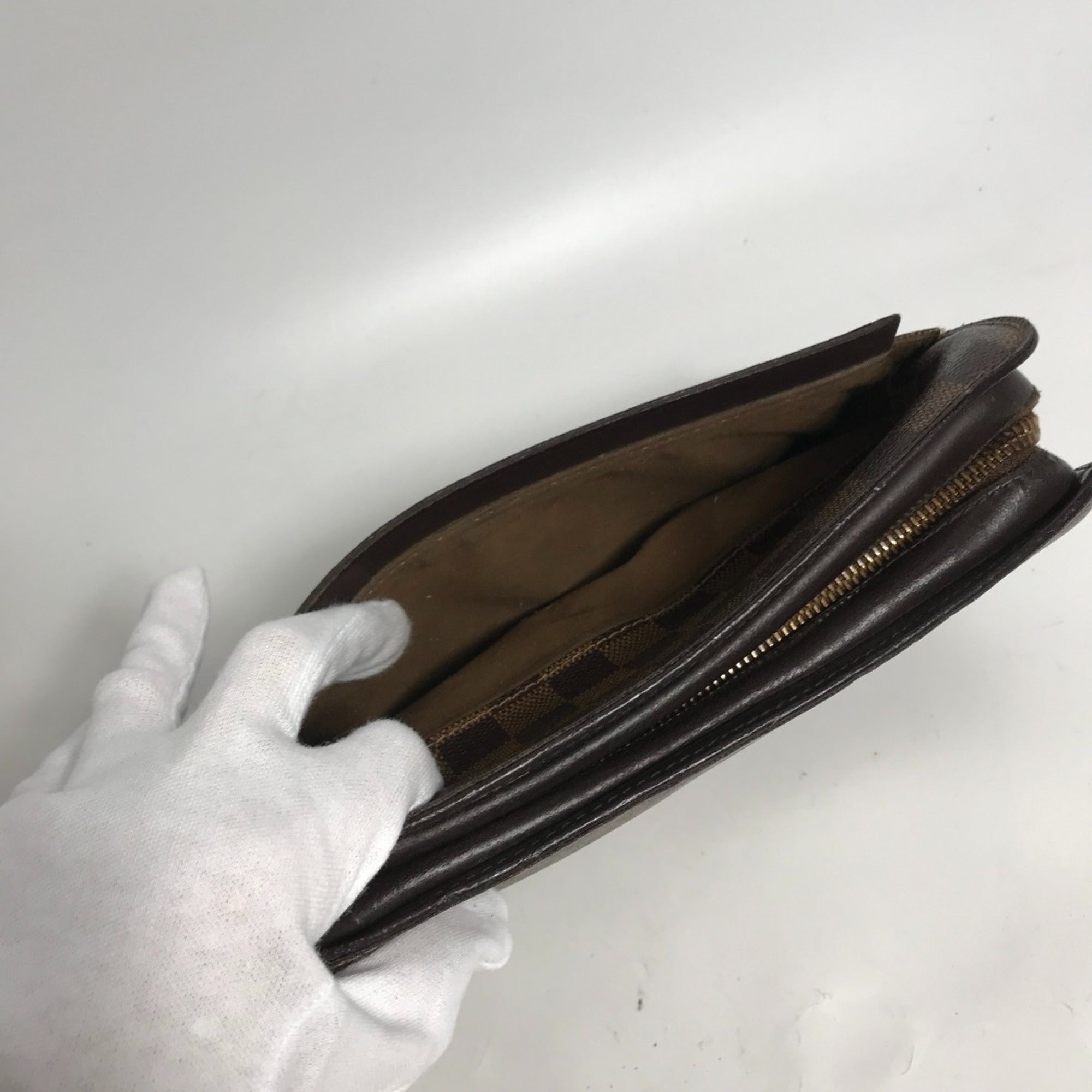 Louis Vuitton Brown Damier Canvas Ebene Damier Canvas Clutch Bag Pouch
