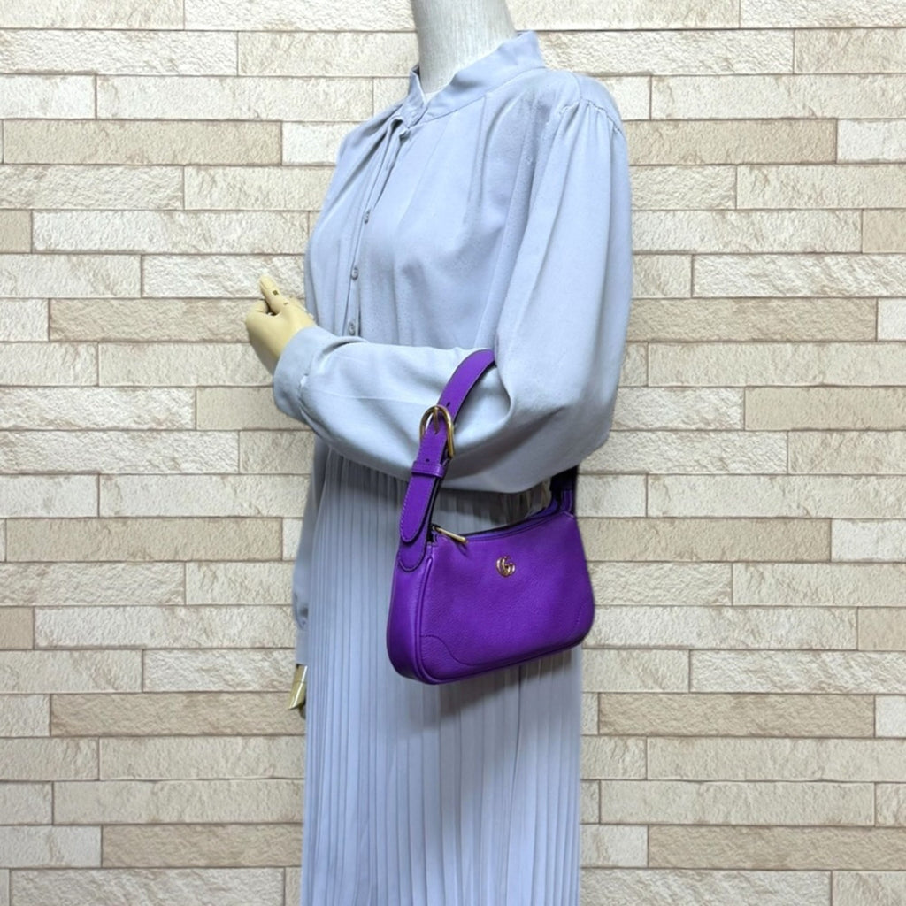 Gucci Purple Leather Handbag (Pre-Owned)