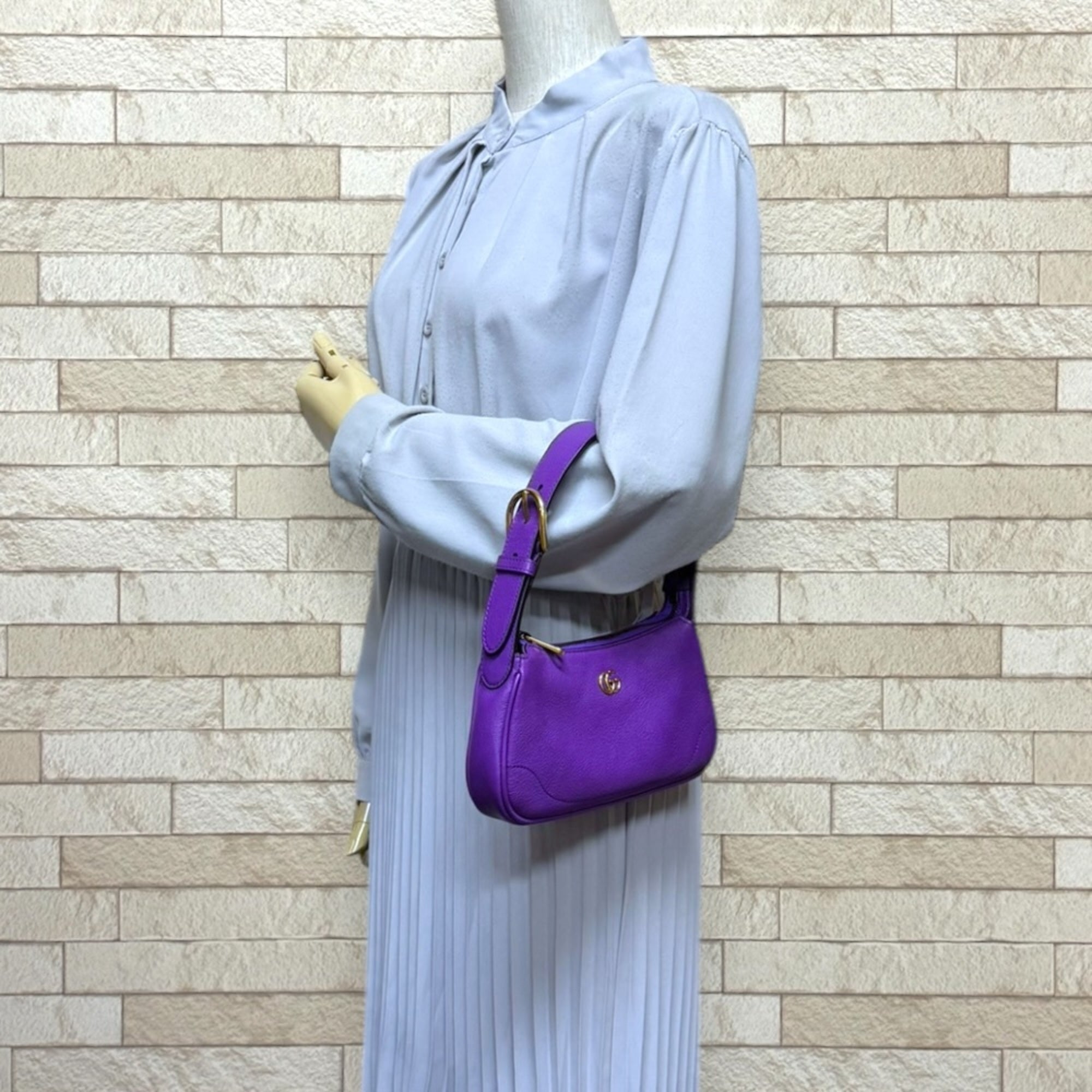 Gucci Purple Leather Handbag (Pre-Owned)
