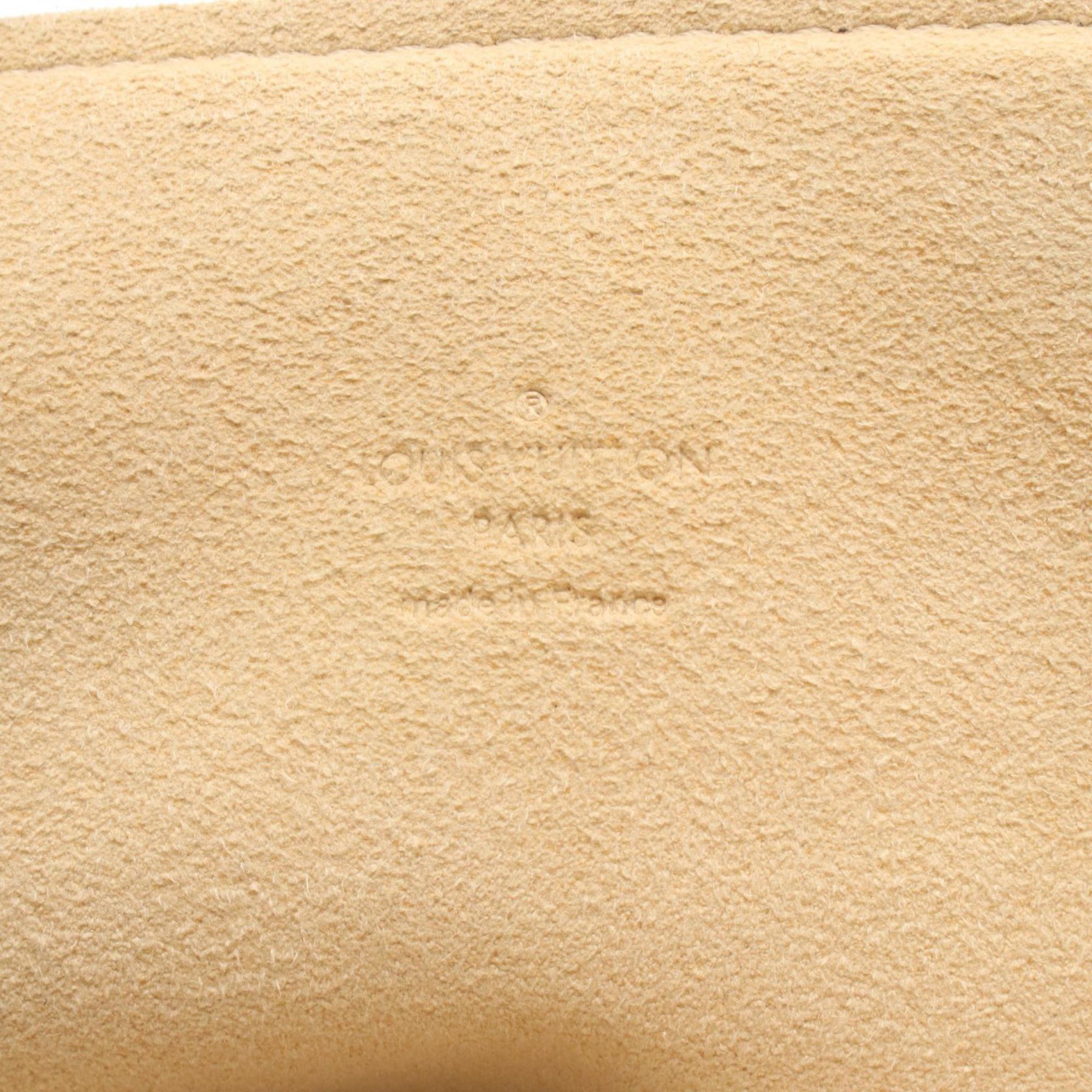 Louis Vuitton Brown Coated Canvas Leather Shoulder Bag