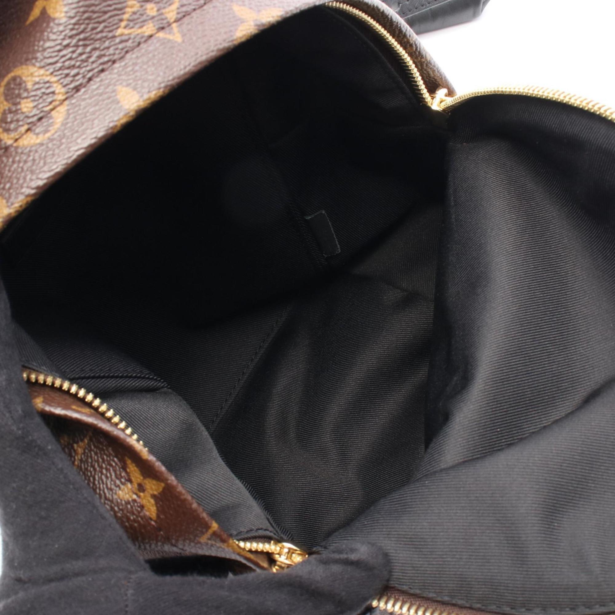 Louis Vuitton Black Brown Pvc Coated Canvas Leather Backpack