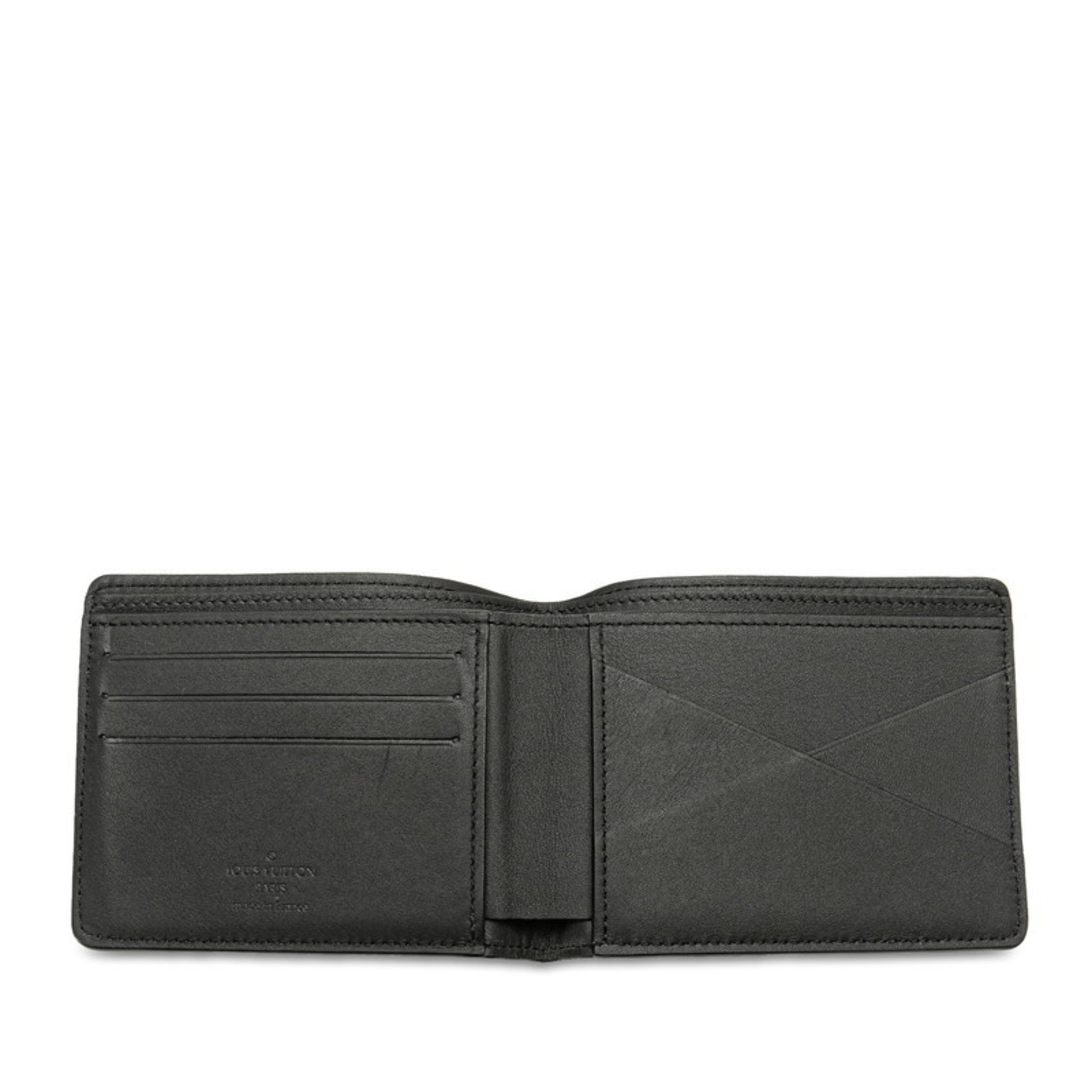 Louis Vuitton Black Noir Leather Bill Wallet
