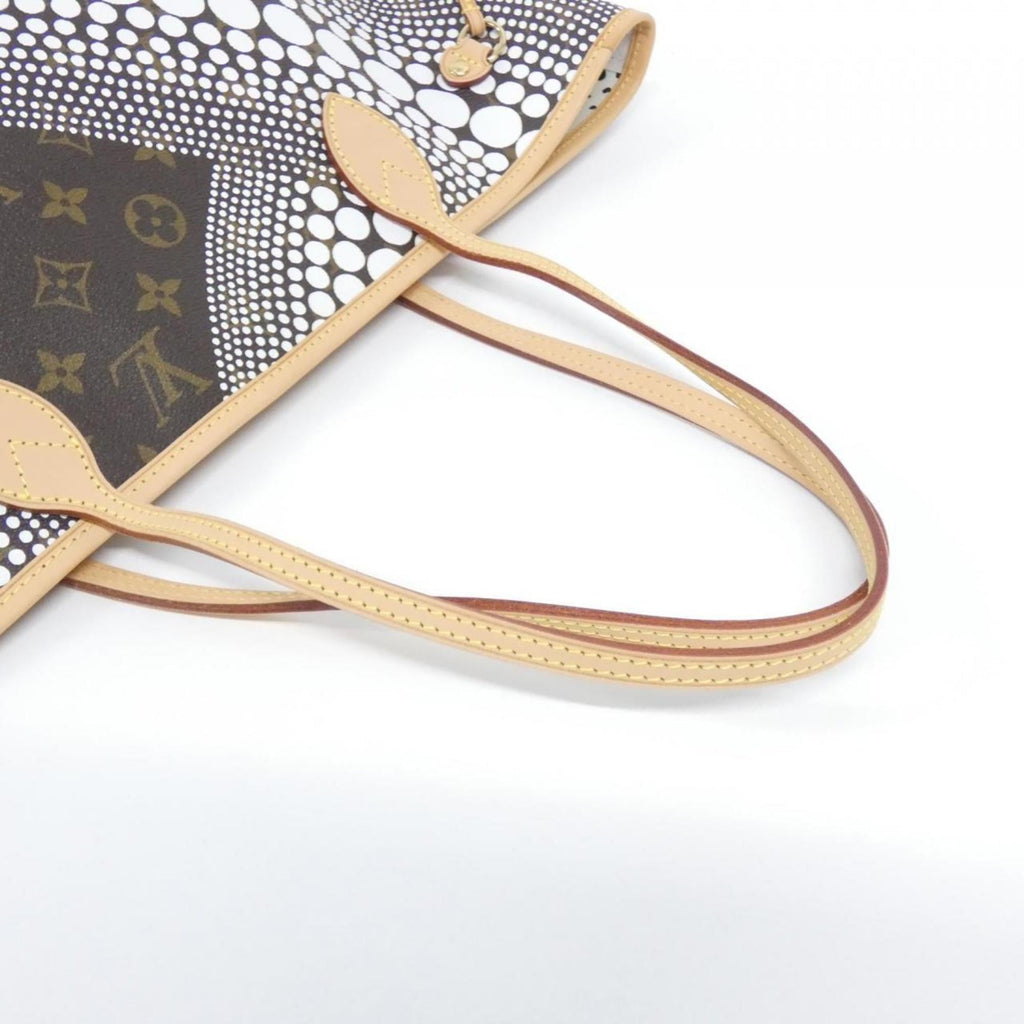 Louis Vuitton Blanc Brown White Coated Canvas Handbag