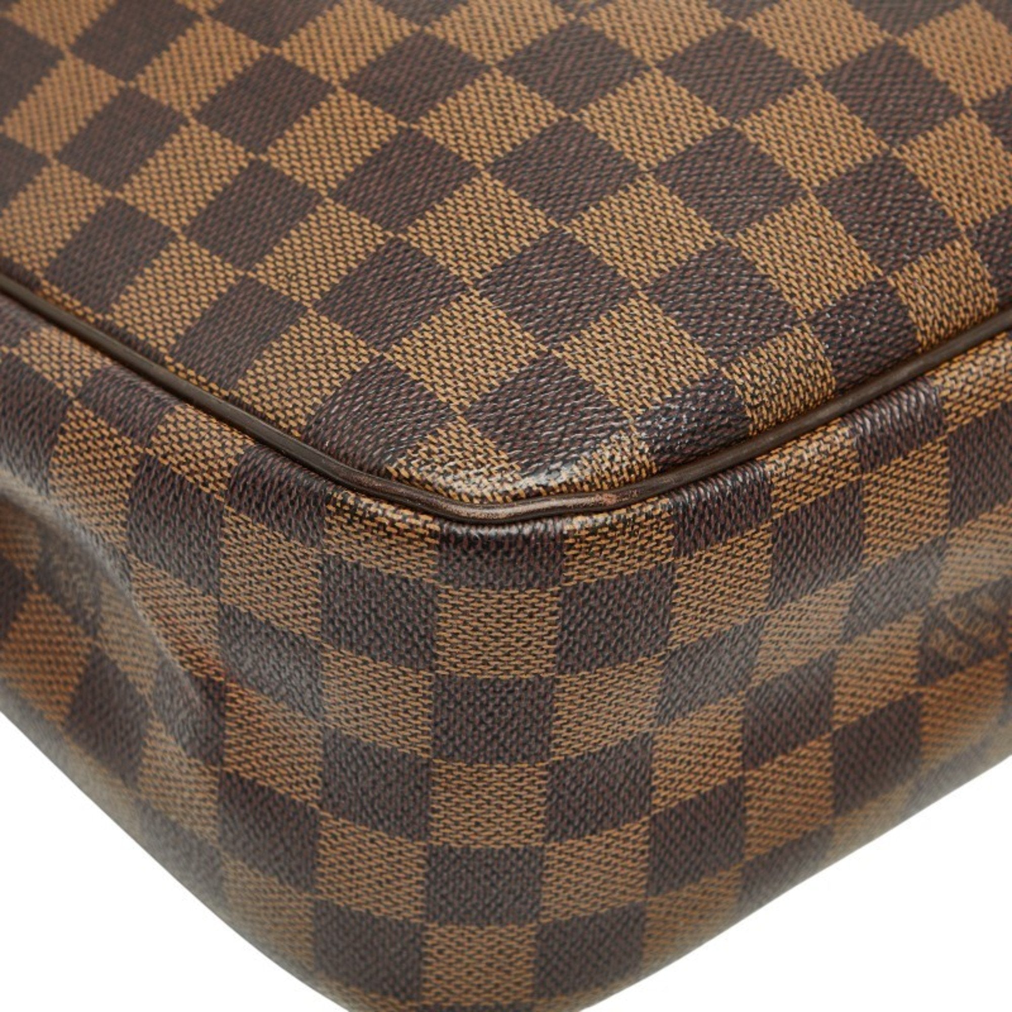 Louis Vuitton Brown Pvc Leather Handbag Tote Bag